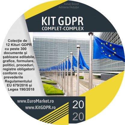 Kit GDPR COMPLET COMPLEX 2020 format din 12 Kituri GDPR - peste 300 documente + gratuit alte 145 documente si software gratuit
